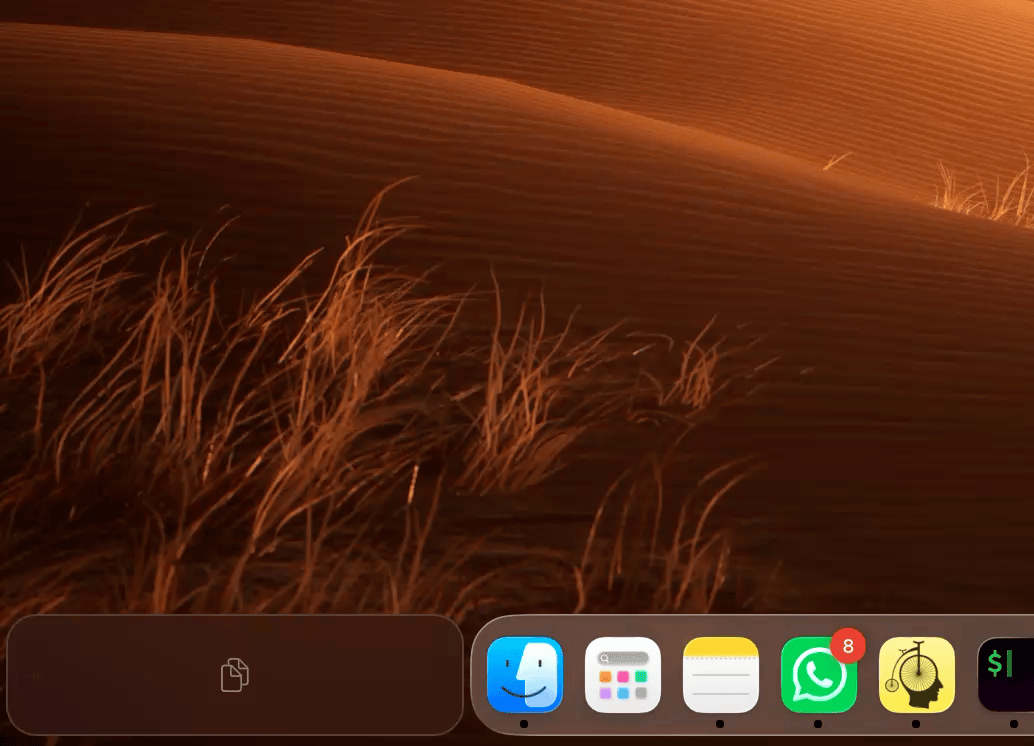 Dockside — drop files into shelf folders and nested subfolders