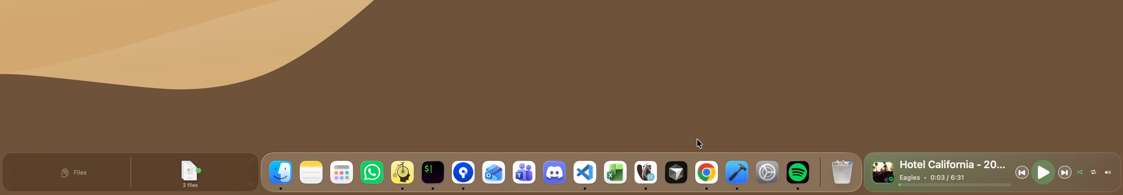 Dockside Spotify shelf view